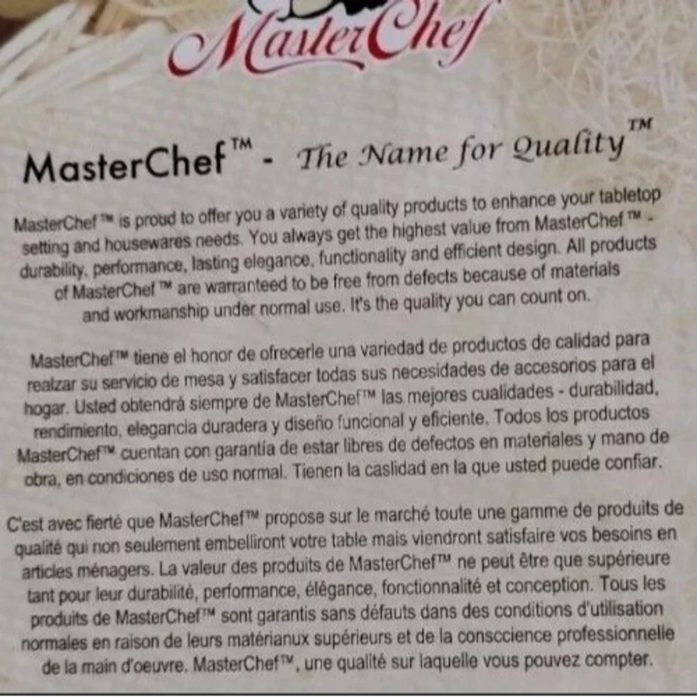 Master Chef set vintage